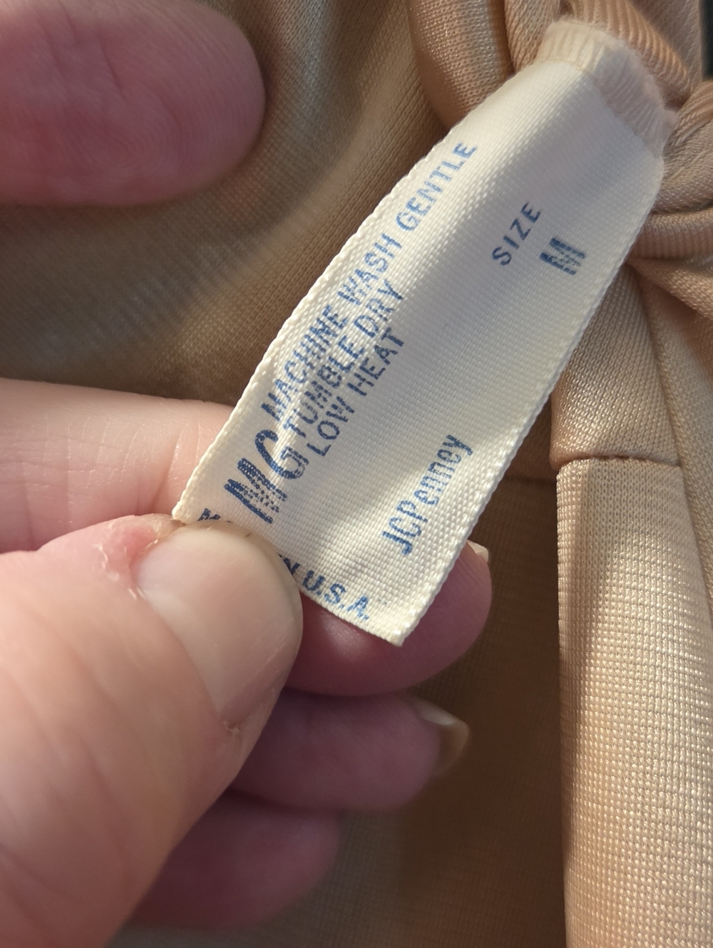 Vintage 70's JC Penny Elegant Cream Slip Chemise Dress SzM - Picture 12 of 12